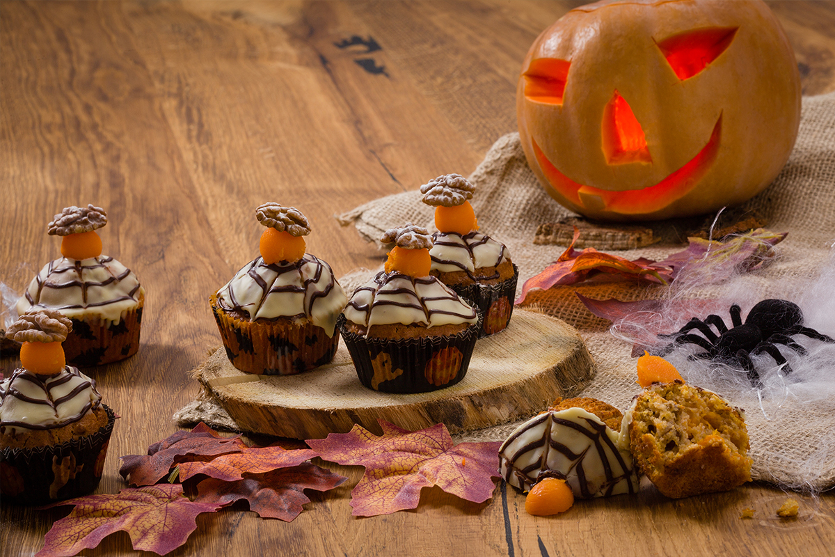 Flespompoen - Halloween pompoenmuffins