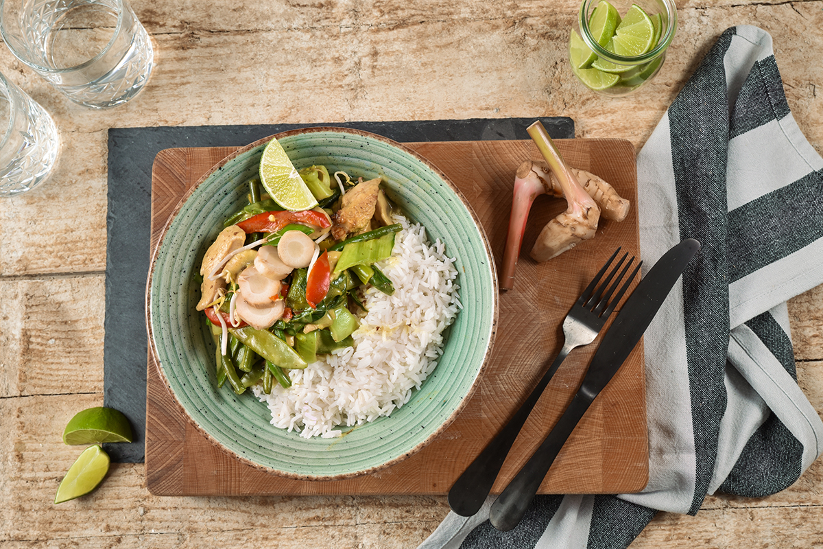 Haricots verts - Thaise curry met galanga