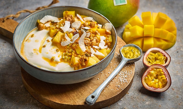 Landingspage - EAT ME receptbanner Yoghurt mango passievrucht